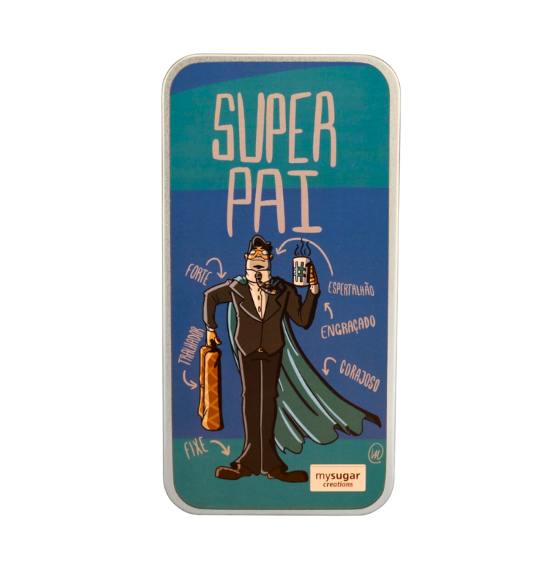 4 Lata c/ chocolate "Super Pai" - Image 1