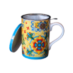 Caneca de chá mosaico c/ filtro (4 padrões)