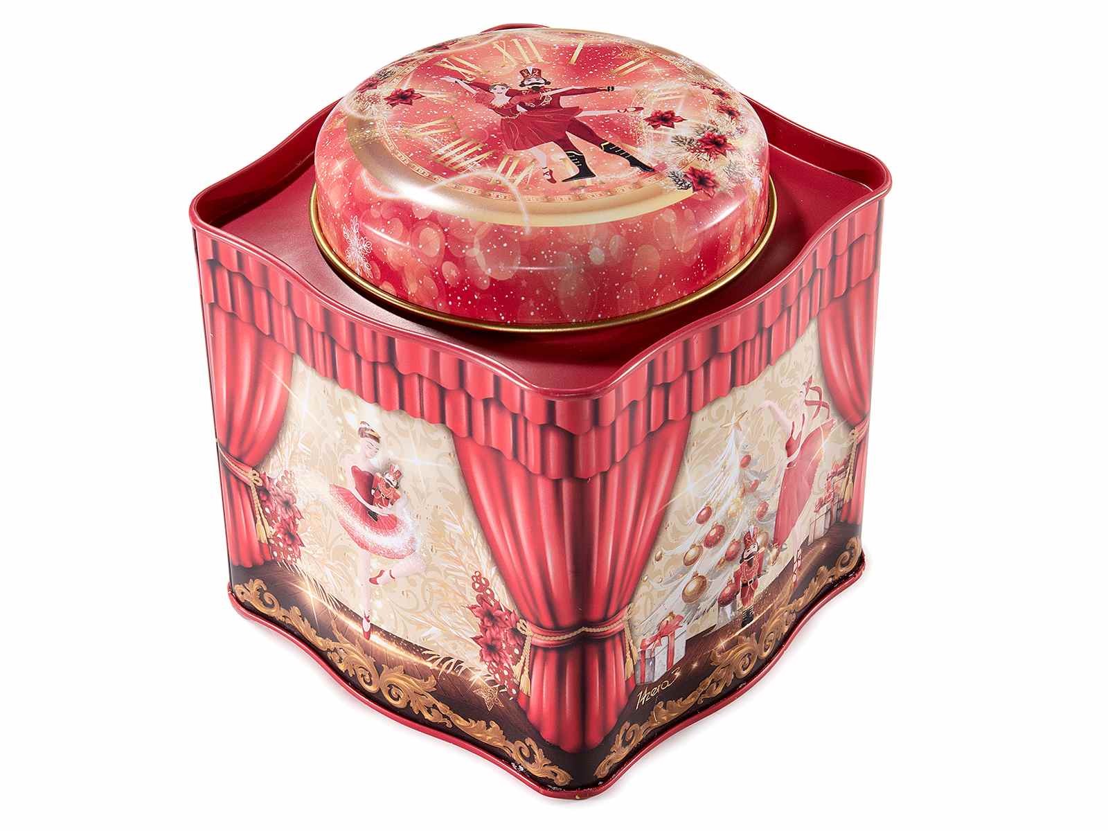 Wholesale-metal-food-box_533122 Lata Quebra-Nozes e Bailarina com Bombons - Image 1
